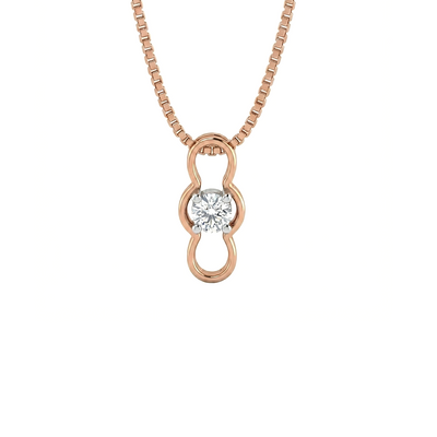 Triple Loop Diamond Pendant with Chain