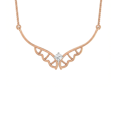 Butterfly Diamond Pendant with Chain