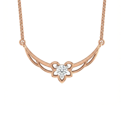Orchid Swing Diamond Pendant with Chain