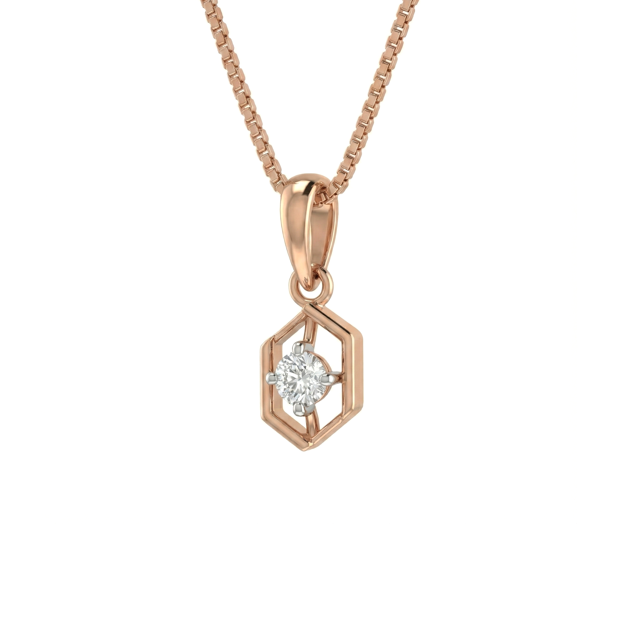 Eternal Hex Diamond pendant With Chain