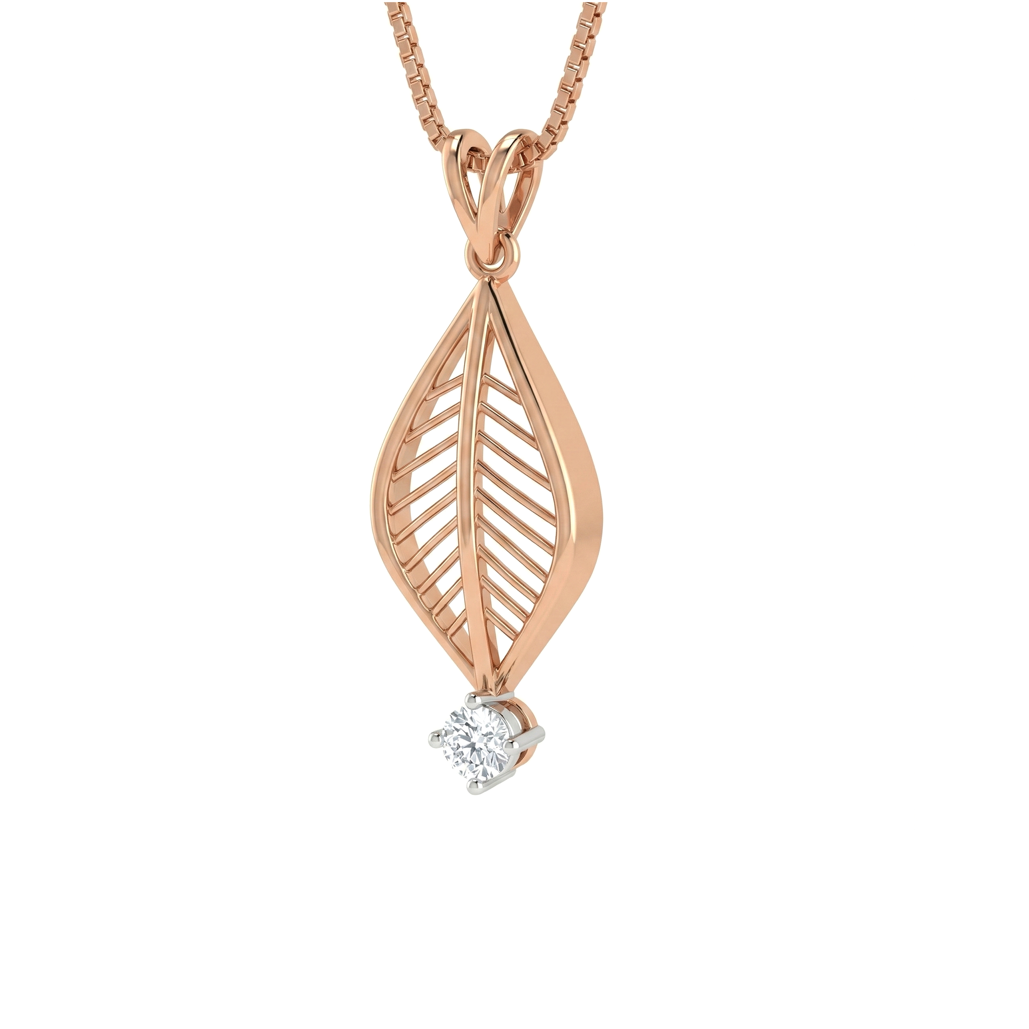 Moonlit Drop Diamond Pendant With Chain