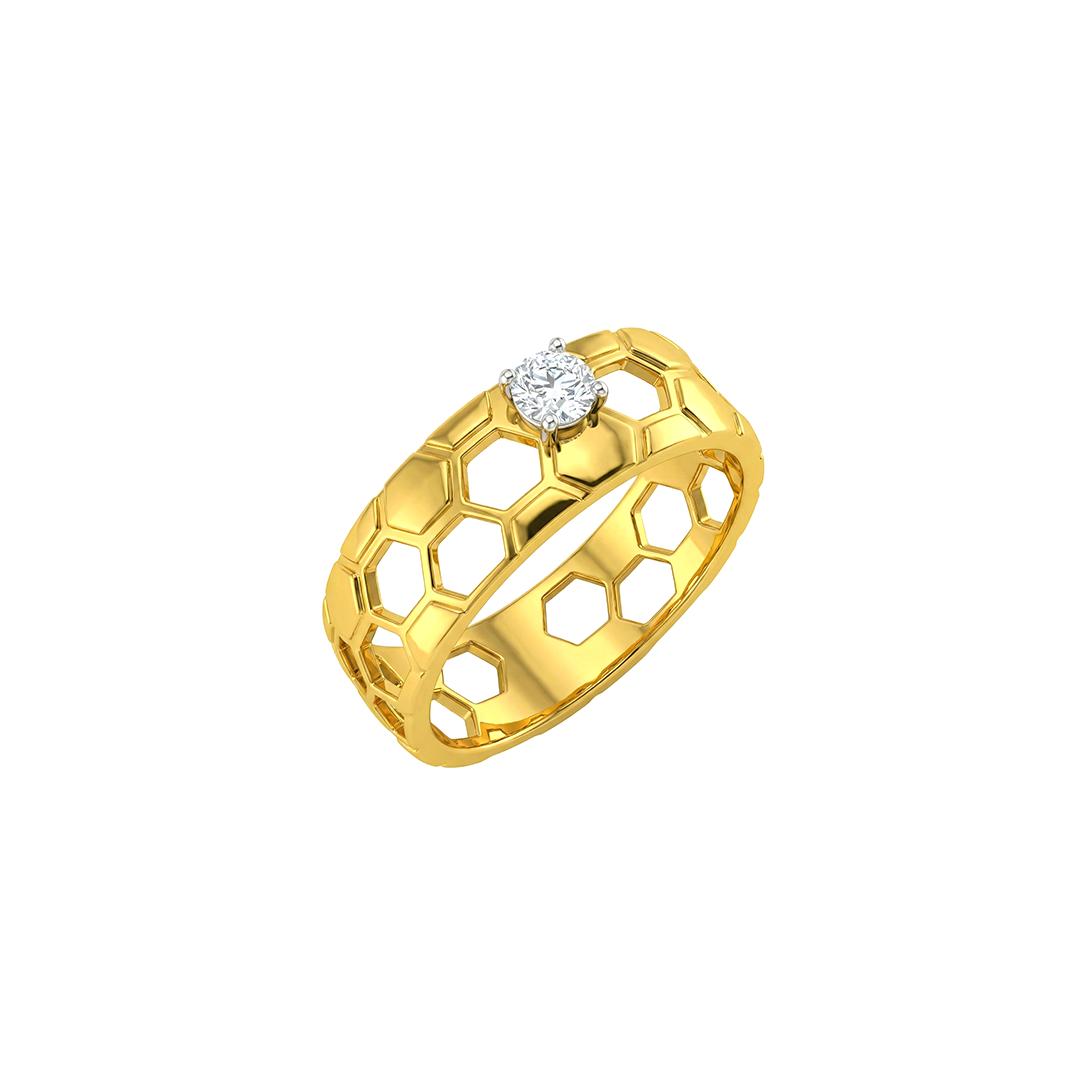 Sparkle Honeycomb Diamond Ring