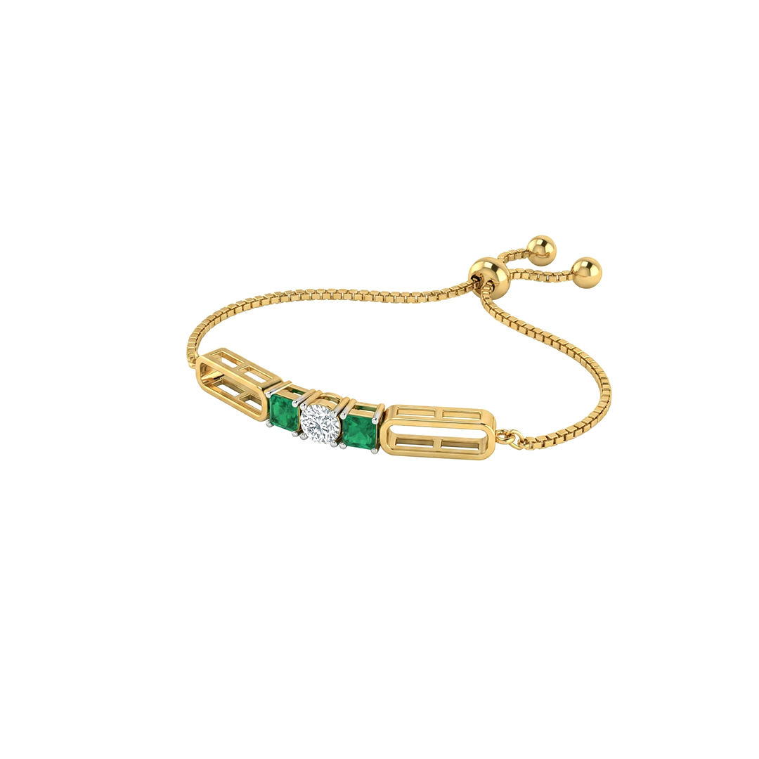 Emerald Link Diamond Bracelet