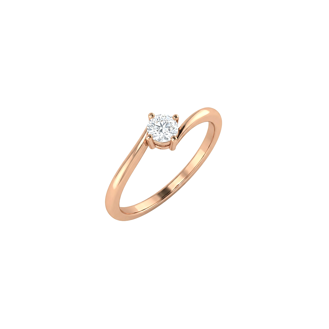 Serene Twist Solitaire Lab Diamond Ring
