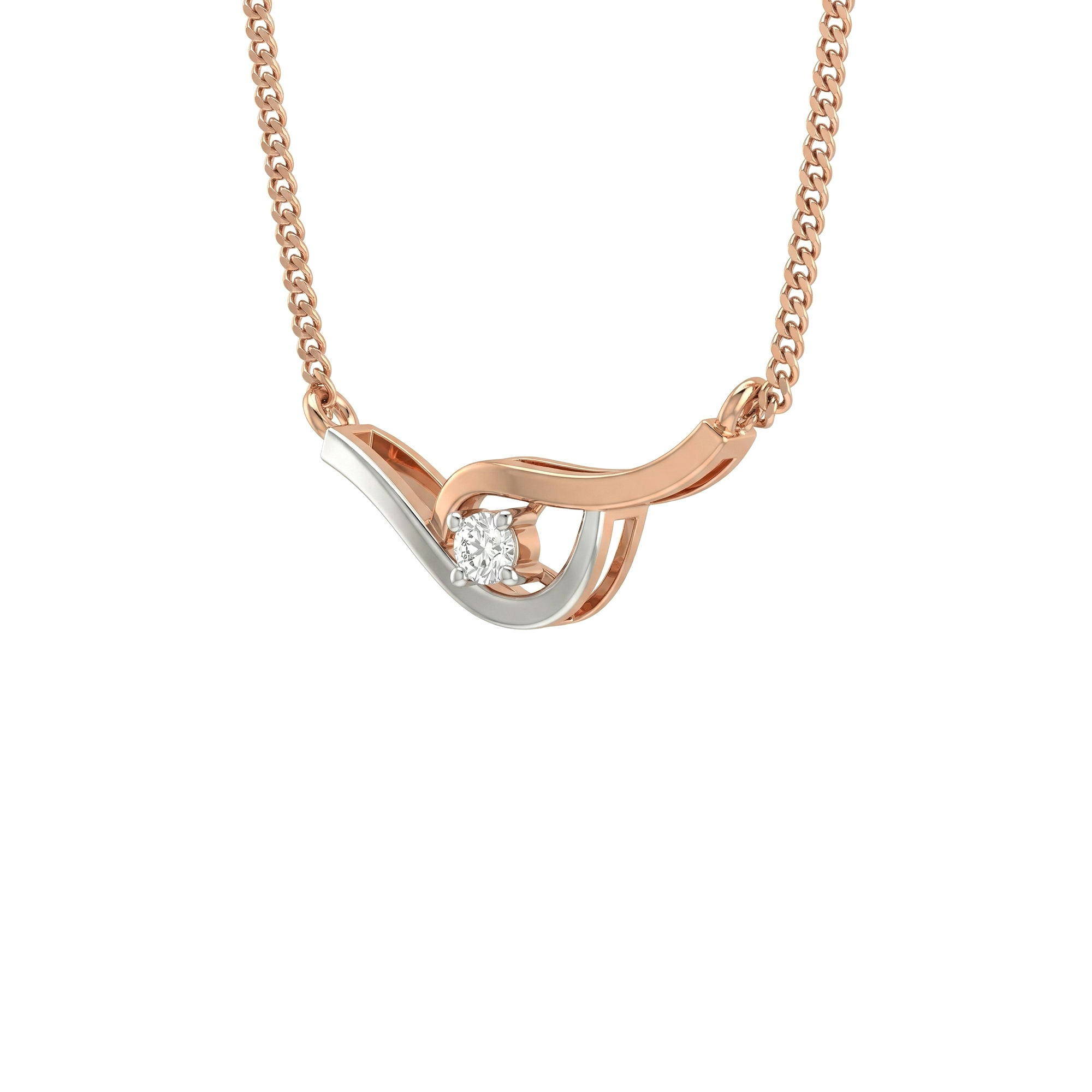 Celestial Eye Two Tone Diamond Pendant with chain
