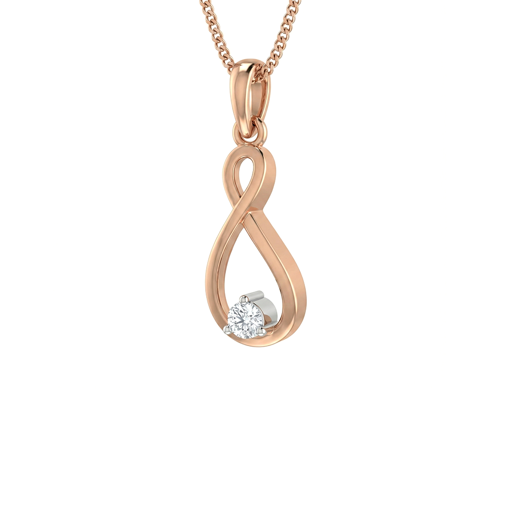 Amara Infinity Diamond Pendant with Chain