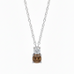 Mocha Radiance Pendant – 18K White Gold Rhodium Plated
