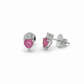 Pink Muse Sparkle Studs – 18K White Gold Rhodium Plated