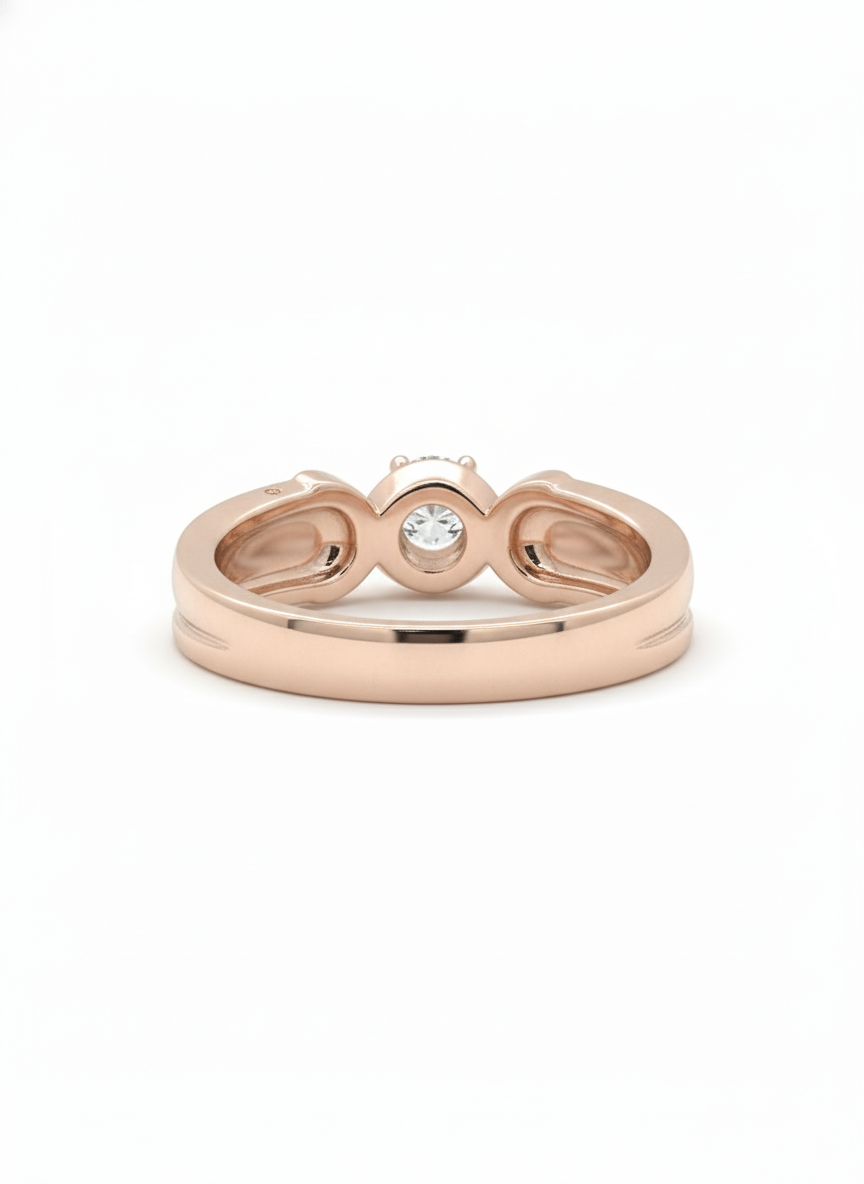 Seren Vault Ring – 18K Rose Gold Rhodium Plated