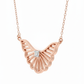 Petal Arc Pendant – 18K Rose Gold Rhodium Plated