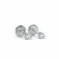 Lunis Halo Studs – 18K White Gold Rhodium Plated