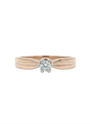 Lustra Flow Solitaire Ring – 18K Rose Gold Rhodium Plated
