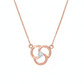 Lustrous Orbit Pendant – 18K Rose Gold Rhodium Plated