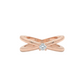Twin Arc Grace Ring – 18K Rose Gold Rhodium Plated