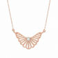 Petal Arc Pendant – 18K Rose Gold Rhodium Plated