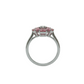 Petal Crown Stone Ring – 18K White Gold Rhodium Plated