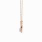Serina Petal Arc Pendant – 18K Rose Gold Rhodium Plated