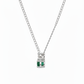 Emerald Dawn Pendant – 18K White Gold Rhodium Plated