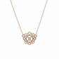 Solara Circle Charm Pendant – 18K Rose Gold Rhodium Plated