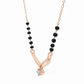 V-Drop Grace Mangalsutra Chain– 18K Rose Gold Rhodium Plated