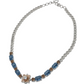 Azure Bloom Stone Necklace – 18K White Gold Rhodium Plated