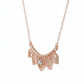 Lyra Beam Pendant – 18K Rose Gold Rhodium Plated