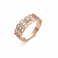 Auric Lattice Ring – 18K Rose Gold Rhodium Plated