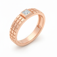 Axiom Square Ring – 18K Rose Gold Rhodium Plated