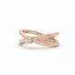 Twin Arc Grace Ring – 18K Rose Gold Rhodium Plated