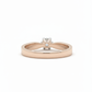 Lustra Flow Solitaire Ring – 18K Rose Gold Rhodium Plated