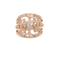 Mesh Solitaire Ring– 18K Rose Gold Rhodium Plated