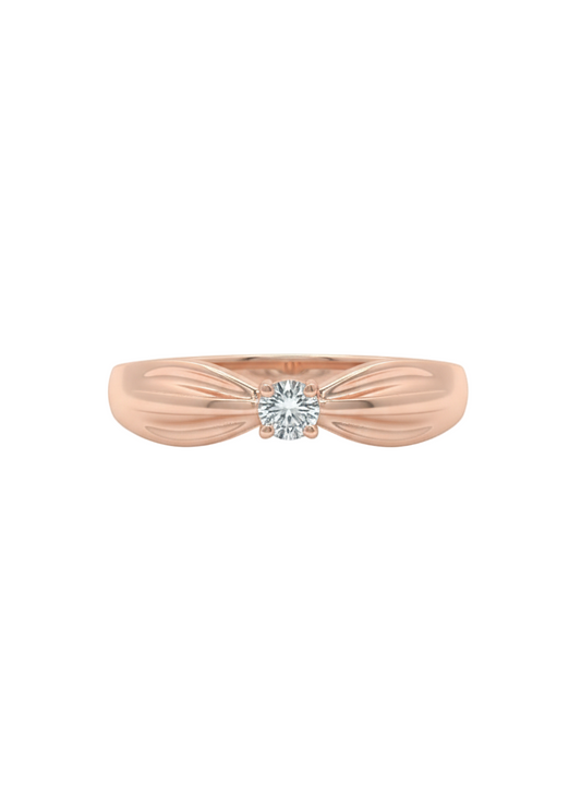 Twilight Knot Ring – 18K Rose Gold Rhodium Plated