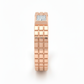 Axiom Square Ring – 18K Rose Gold Rhodium Plated