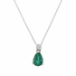 Verdant Teardrop Harmony Stone Set – 18K White Gold Rhodium Plated