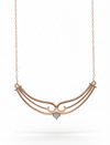 Lyra Arc Grace Pendant Chain– 18K Rose Gold Rhodium Plated