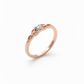 Vine Whisper Loop Ring – 18K Rose Gold Rhodium Plated