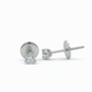 Lunis Halo Studs – 18K White Gold Rhodium Plated