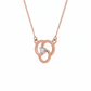 Lustrous Orbit Pendant – 18K Rose Gold Rhodium Plated
