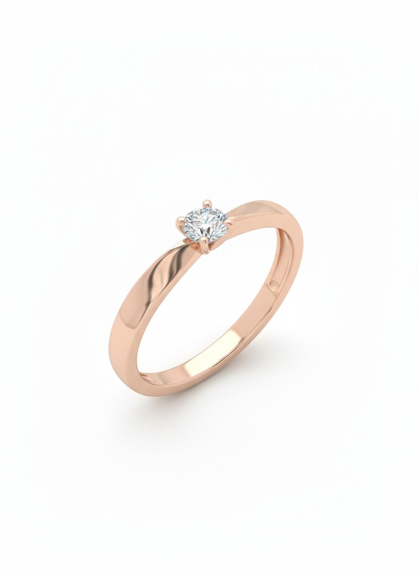 Pure Grace Ring – 18K Rose Gold Rhodium Plated