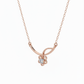 Serina Petal Arc Pendant – 18K Rose Gold Rhodium Plated