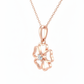 Floral Luck Bloom Pendant – 18K Rose Gold Rhodium Plated