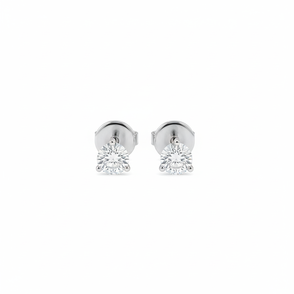 Stellar Solitaire Studs Diamond Earrings