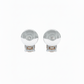 Mocha Radiance Studs – 18K White Gold Rhodium Plated