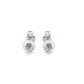 Pink Muse Sparkle Studs – 18K White Gold Rhodium Plated