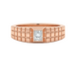Axiom Square Ring – 18K Rose Gold Rhodium Plated