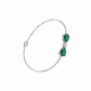 Emerald Dusk Stone Bracelet – 18K White Gold Rhodium Plated