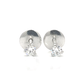 Lunis Halo Studs – 18K White Gold Rhodium Plated