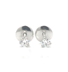 Lunis Halo Studs – 18K White Gold Rhodium Plated