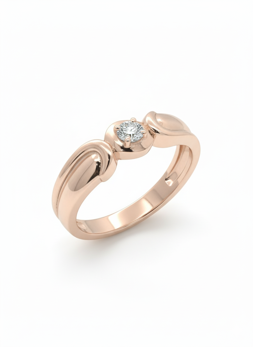 Seren Vault Ring – 18K Rose Gold Rhodium Plated