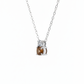 Mocha Radiance Pendant – 18K White Gold Rhodium Plated